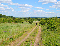 Field road in the Samara region