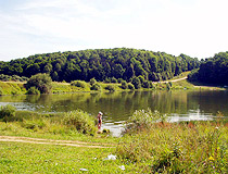 On the shore of a small lake in Smolensk Oblast