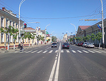 Crosswalk on a street in Tambov