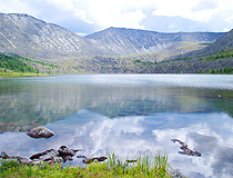 Mountain lake in the Republic of Tuva