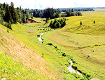 Hilly landscape of Udmurtia