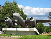 The Ilyushin Il-28 jet bomber monument in Vologda
