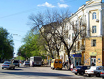 Street traffic in Voronezh