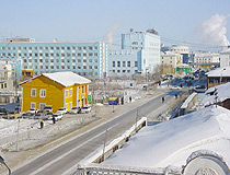 Snowy winter in Yakutsk