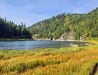 On the shore of a small lake in Kemerovo Oblast