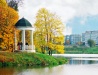 The pavilion near Belkin ponds in Obninsk