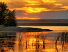 Colorful sunset in Orenburg Oblast