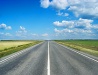 Paved road in the Tyumen region