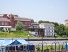 The embankment of the Terek River in Vladikavkaz